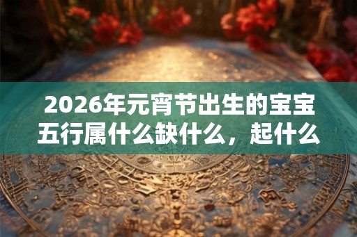 2026年元宵节出生的宝宝五行属什么缺什么，起什么名字好？