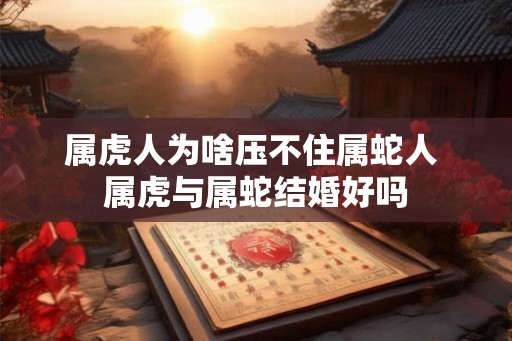 属虎人为啥压不住属蛇人 属虎与属蛇结婚好吗
