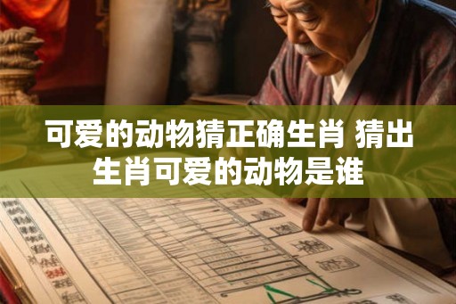 可爱的动物猜正确生肖 猜出生肖可爱的动物是谁