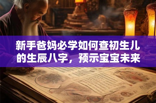 新手爸妈必学如何查初生儿的生辰八字，预示宝宝未来运势