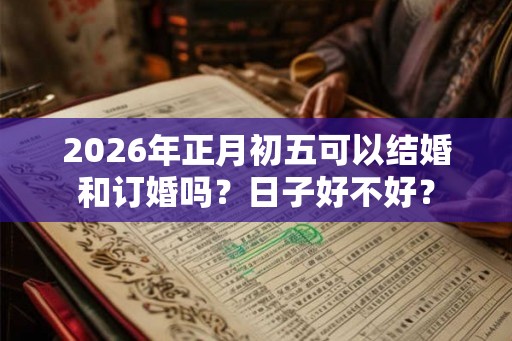 2026年正月初五可以结婚和订婚吗？日子好不好？