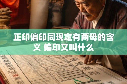 正印偏印同现定有两母的含义 偏印又叫什么 正印偏印同现定有两母的含义 偏印又叫什么