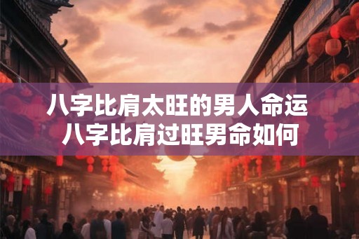 八字比肩太旺的男人命运 八字比肩过旺男命如何