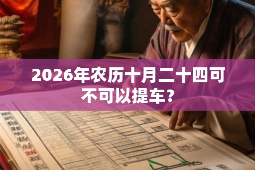 2026年农历十月二十四可不可以提车？