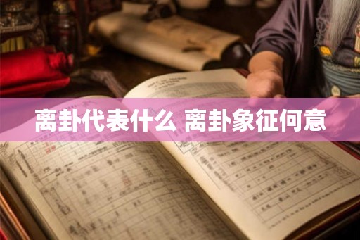 离卦代表什么 离卦象征何意