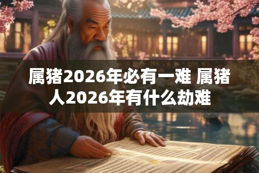 属猪2026年必有一难 属猪人2026年有什么劫难