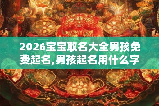 2026宝宝取名大全男孩免费起名,男孩起名用什么字好？