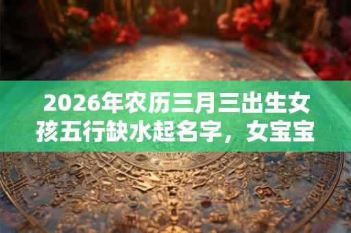 2026年农历三月三出生女孩五行缺水起名字，女宝宝取名