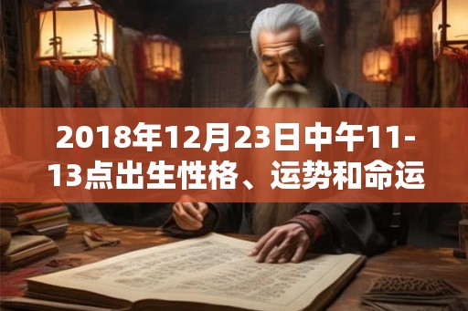 2018年12月23日中午11-13点出生性格、运势和命运