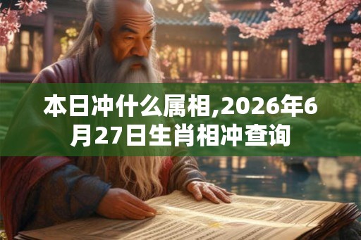 本日冲什么属相,2026年6月27日生肖相冲查询