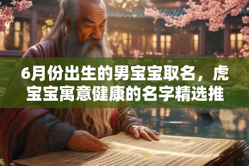 6月份出生的男宝宝取名，虎宝宝寓意健康的名字精选推荐！