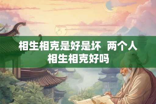 相生相克是好是坏  两个人相生相克好吗