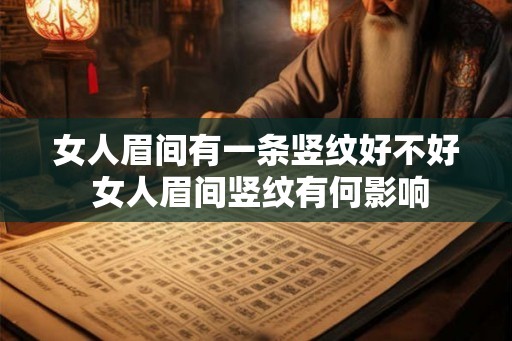 女人眉间有一条竖纹好不好 女人眉间竖纹有何影响