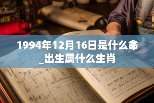1994年12月16日是什么命_出生属什么生肖