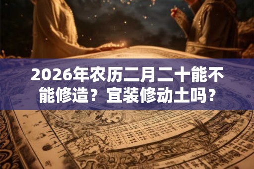 2026年农历二月二十能不能修造?宜装修动土吗? 2026年农历二月二十能不能修造?宜装修动土吗?