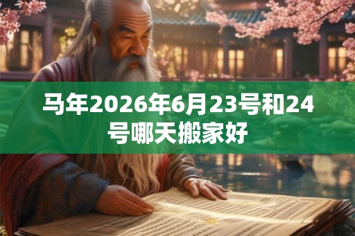马年2026年6月23号和24号哪天搬家好