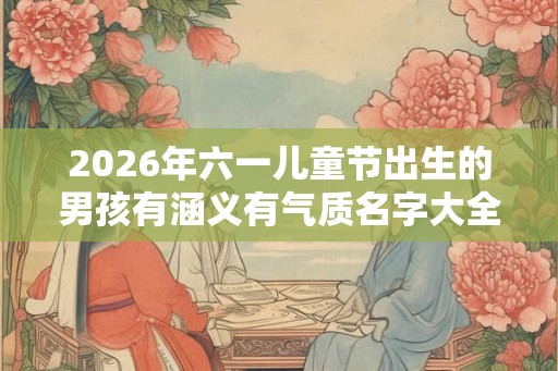 2026年六一儿童节出生的男孩有涵义有气质名字大全