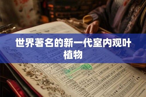 世界著名的新一代室内观叶植物