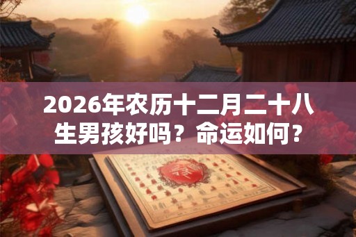 2026年农历十二月二十八生男孩好吗？命运如何？