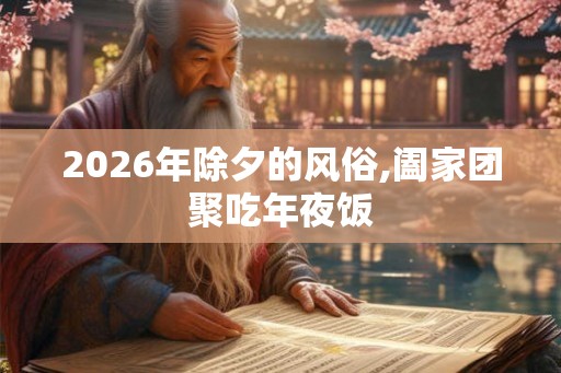 2026年除夕的风俗,阖家团聚吃年夜饭