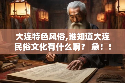 大连特色风俗,谁知道大连民俗文化有什么啊？ 急！！！