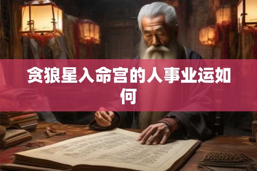贪狼星入命宫的人事业运如何
