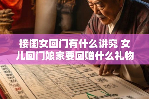 接闺女回门有什么讲究 女儿回门娘家要回赠什么礼物