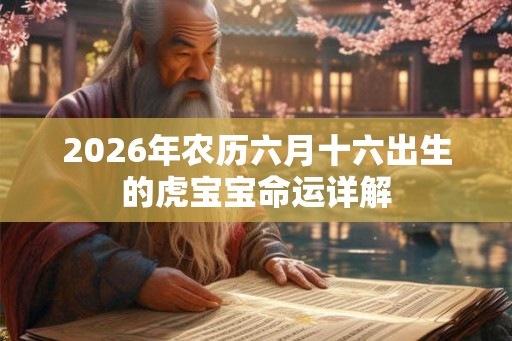 2026年农历六月十六出生的虎宝宝命运详解