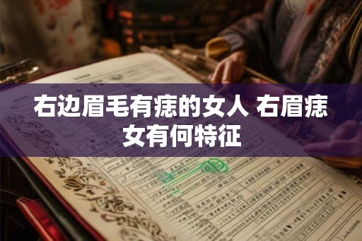 右边眉毛有痣的女人 右眉痣女有何特征
