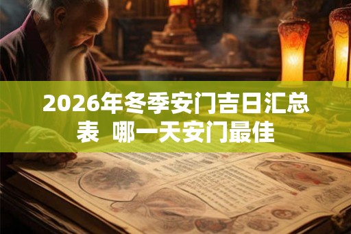 2026年冬季安门吉日汇总表  哪一天安门最佳