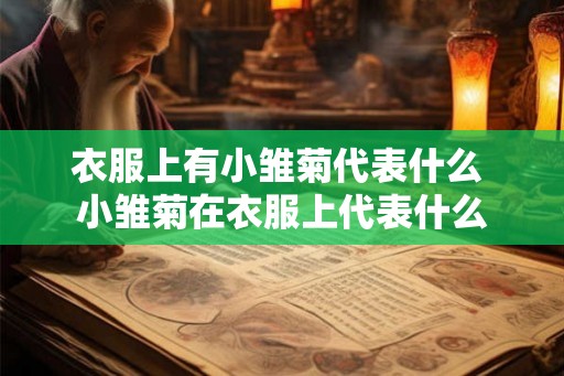衣服上有小雏菊代表什么 小雏菊在衣服上代表什么