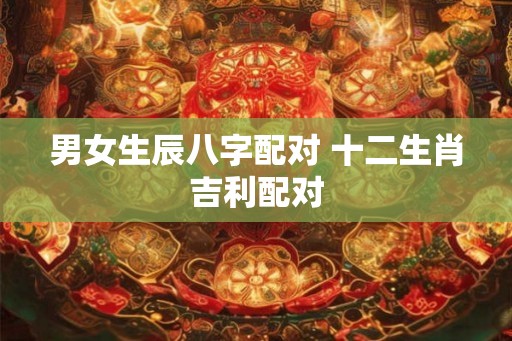 男女生辰八字配对 十二生肖吉利配对