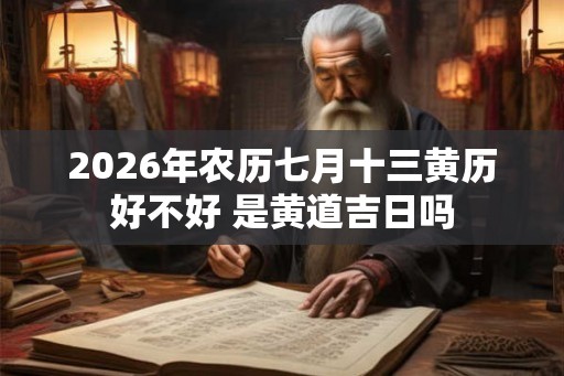 2026年农历七月十三黄历好不好 是黄道吉日吗