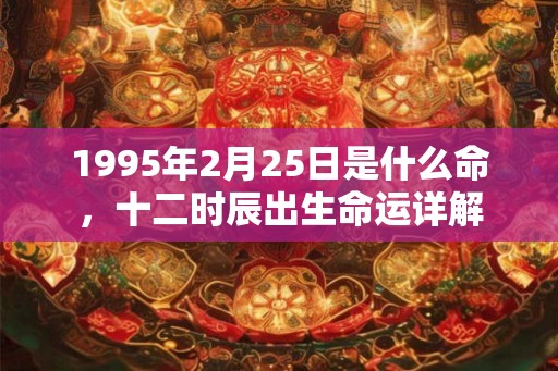 1995年2月25日是什么命，十二时辰出生命运详解
