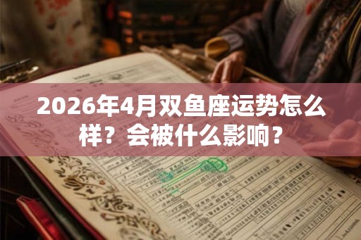 2026年4月双鱼座运势怎么样?会被什么影响? 2026年4月双鱼座运势怎么样?会被什么影响?