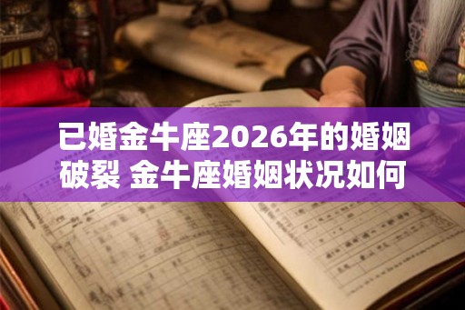 已婚金牛座2026年的婚姻破裂 金牛座婚姻状况如何