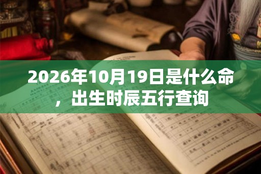 2026年10月19日是什么命，出生时辰五行查询