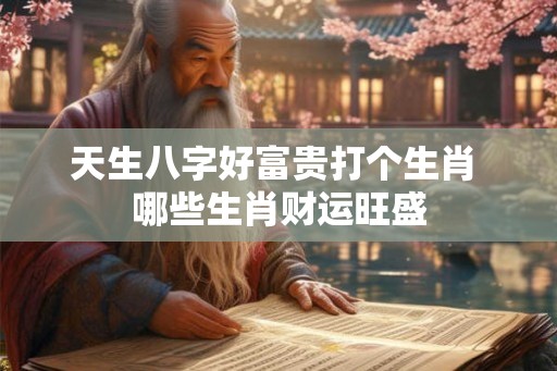 天生八字好富贵打个生肖 哪些生肖财运旺盛