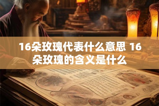 16朵玫瑰代表什么意思 16朵玫瑰的含义是什么 16朵玫瑰代表什么意思 16朵玫瑰的含义是什么