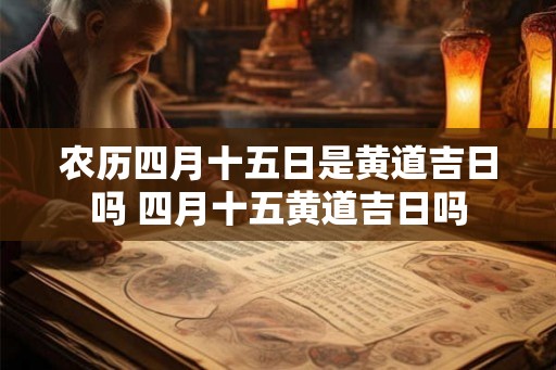 农历四月十五日是黄道吉日吗 四月十五黄道吉日吗