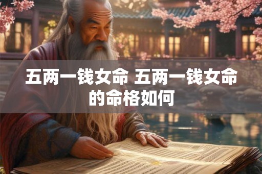 五两一钱女命 五两一钱女命的命格如何