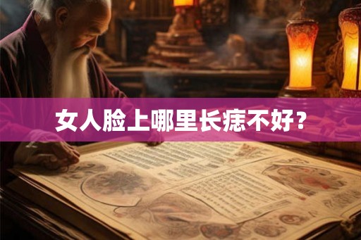 女人脸上哪里长痣不好？
