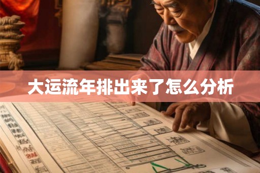 大运流年排出来了怎么分析