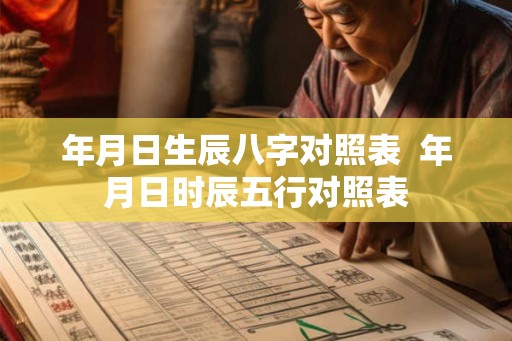 年月日生辰八字对照表 年月日时辰五行对照表 年月日生辰八字对照表 年月日时辰五行对照表