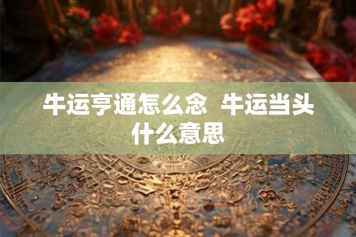 牛运亨通怎么念 牛运当头什么意思 牛运亨通怎么念 牛运当头什么意思