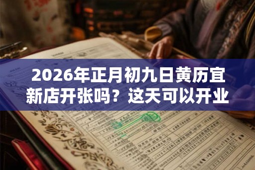 2026年正月初九日黄历宜新店开张吗?这天可以开业吗? 2026年正月初九日黄历宜新店开张吗?这天可以开业吗?