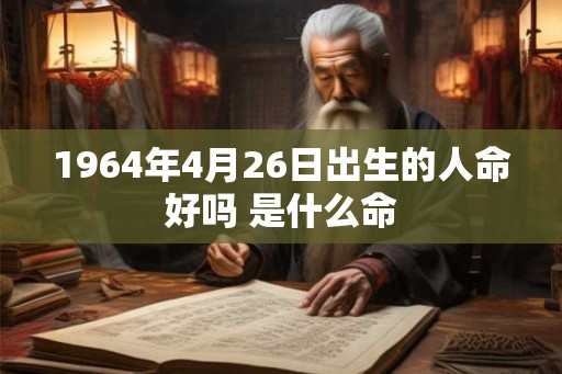 1964年4月26日出生的人命好吗 是什么命