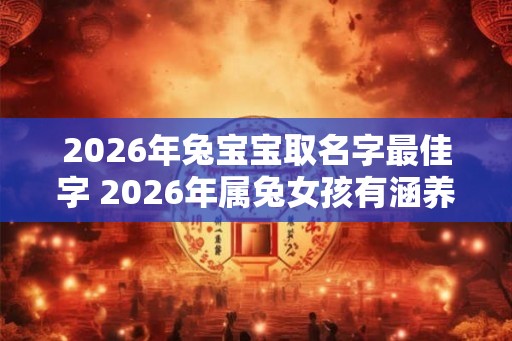 2026年兔宝宝取名字最佳字 2026年属兔女孩有涵养名字