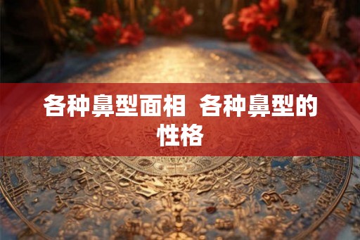 各种鼻型面相  各种鼻型的性格