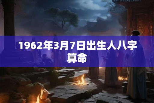 1962年3月7日出生人八字算命
